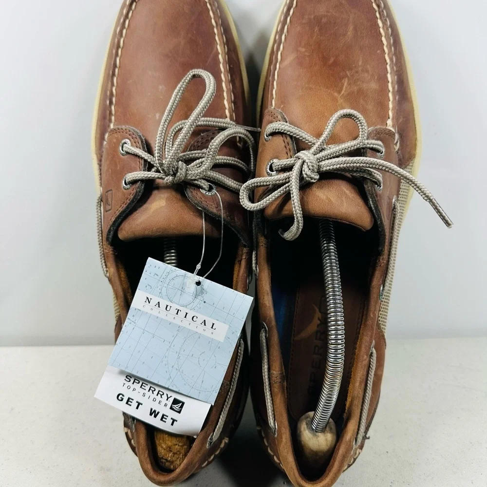 Sperry Loafers Intrepid Men's Size 13 Casual Boat Loafers Tan Brown